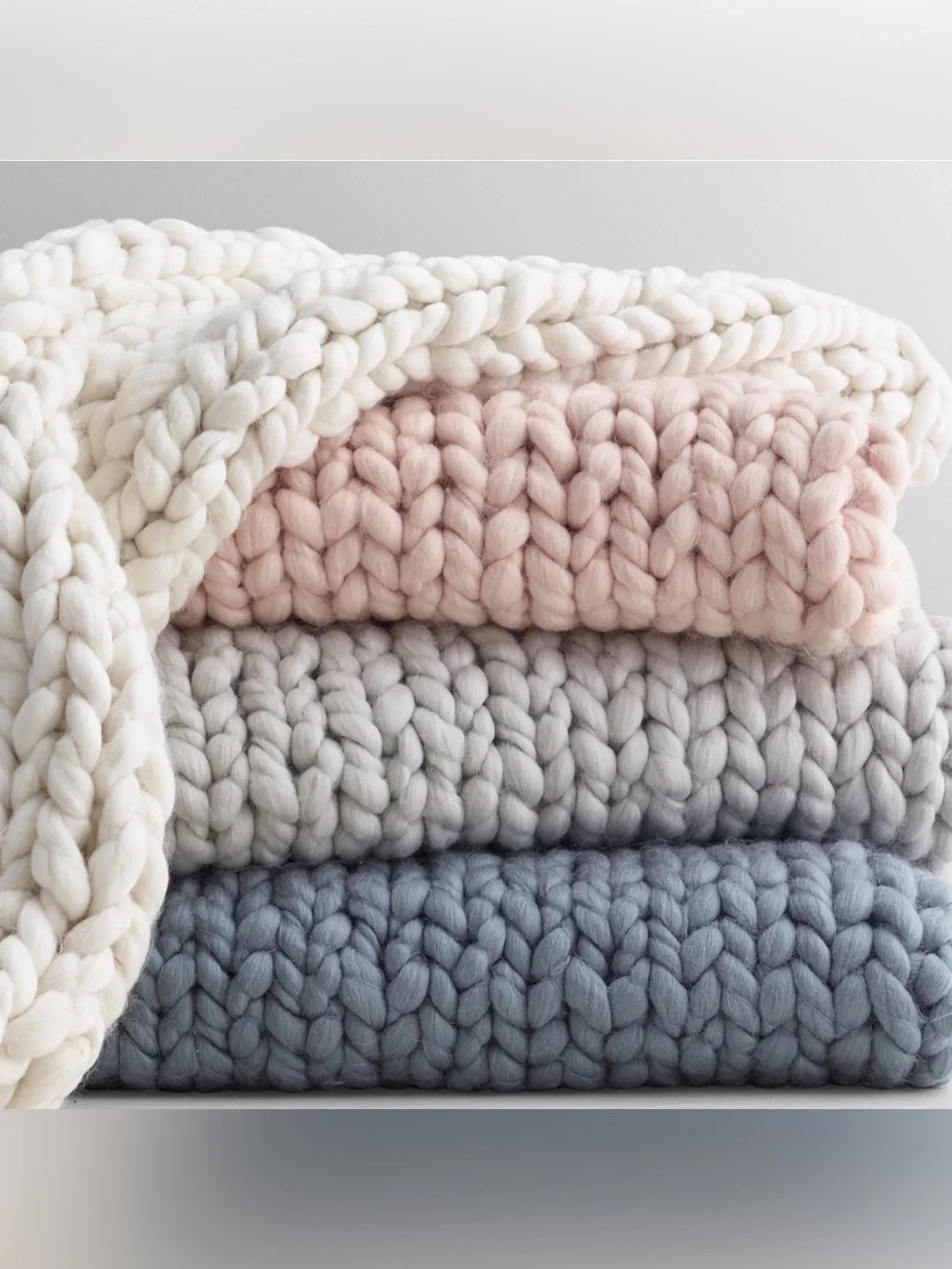 RH Baby & Child Chunky Hand-Knit Stroller Blanket